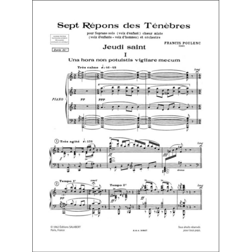 7 Repons Des Tenebres Chant-Piano Reduction