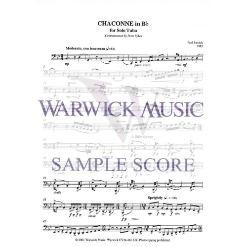 Paul Sarcich - Chaccone
