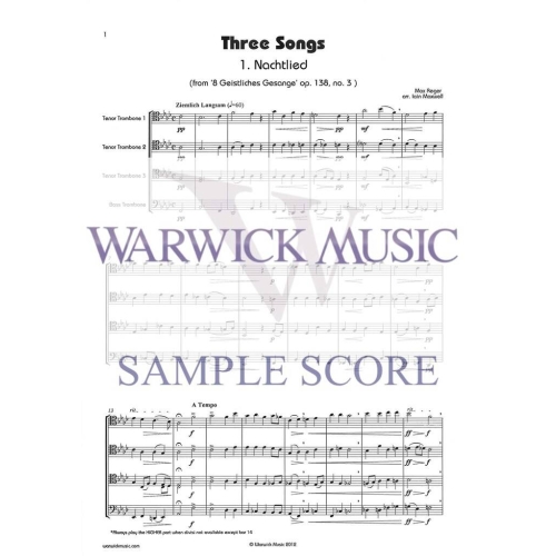 Max Reger - Three Songs