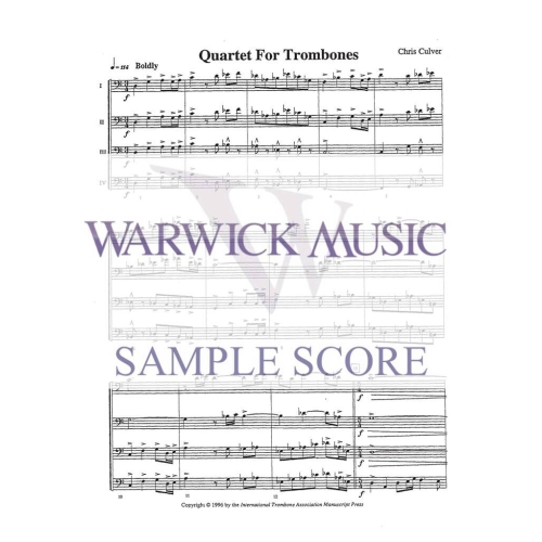 Chris Culver - Quartet for Trombones