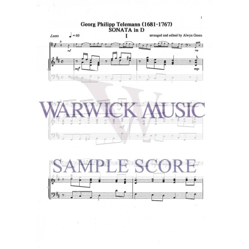 Telemann arr Green - Cello Sonata in D