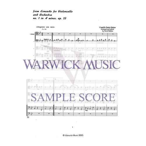 Saint-Saens arr Rahbee - From Cello Concerto
