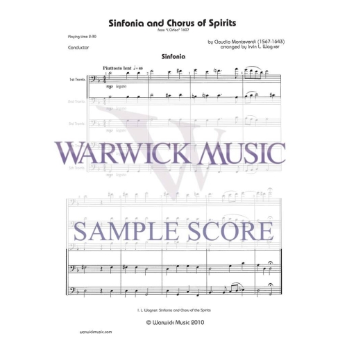 Monteverdi arr Wagner - Sinfonia and Chorus of Spirits