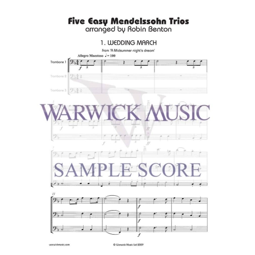 Mendelssohn arr Benton - Five Easy Trios