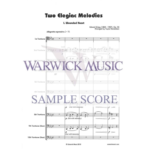 Grieg arr Donaldson - Two Elegia Melodies Op. 34