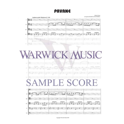 Faure arr Rahbee - Pavane