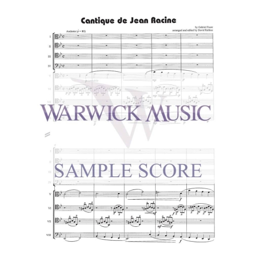 Faure arr Rahbee - Cantique de Jean Racine
