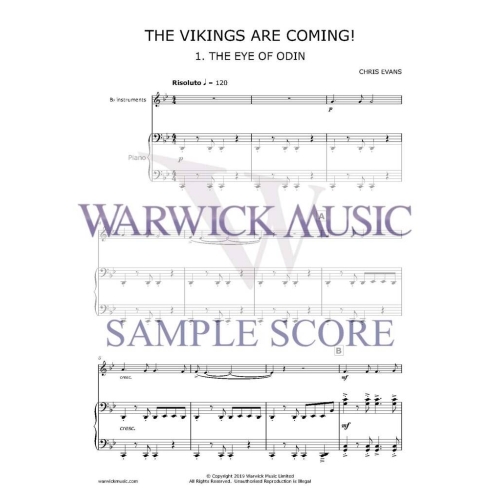 Evans - The Vikings are Coming! Bb Instrument and Piano