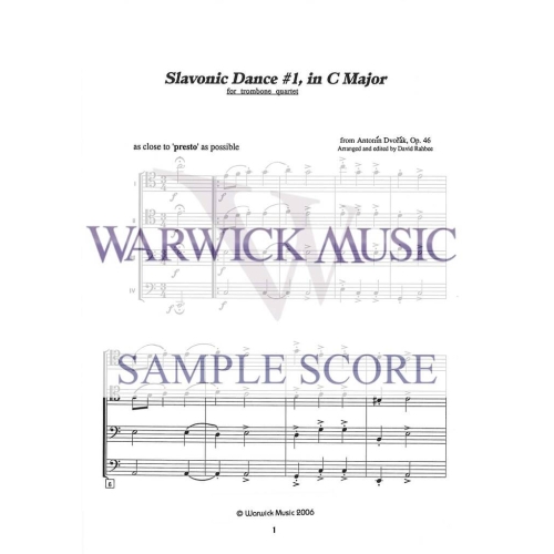 Dvorak arr Rahbee - Slavonic Dance No. 1