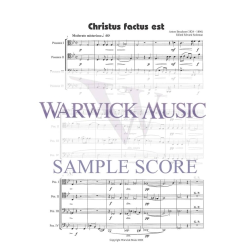 Bruckner arr Solomon - Christus Factus Est