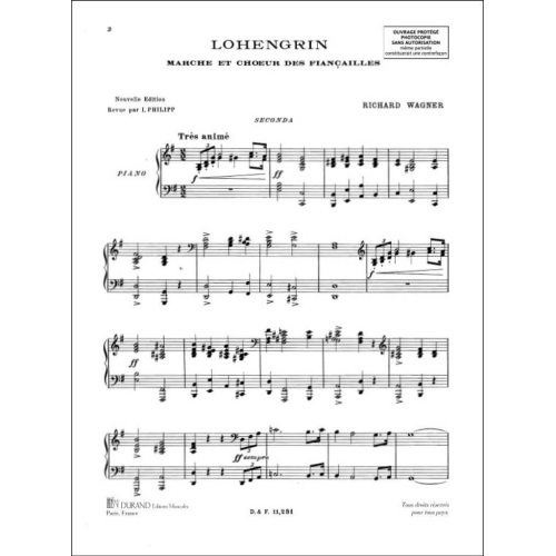 Richard Wagner - Marche & Ch. Fiancailles 4 Mains