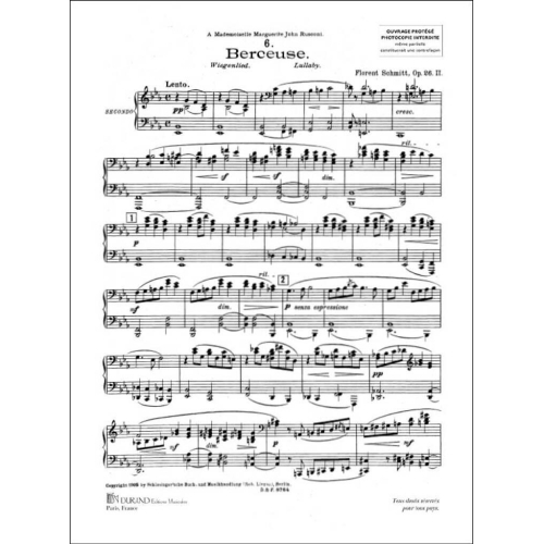 Florent Schmitt - Feuillets De Voyage Opus 26 - II Livre