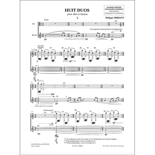 Philippe Hersant - Huit Duos
