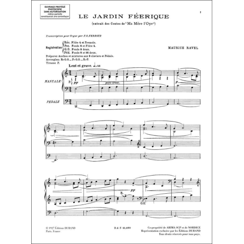 Maurice Ravel - 6 Pieces Orgue