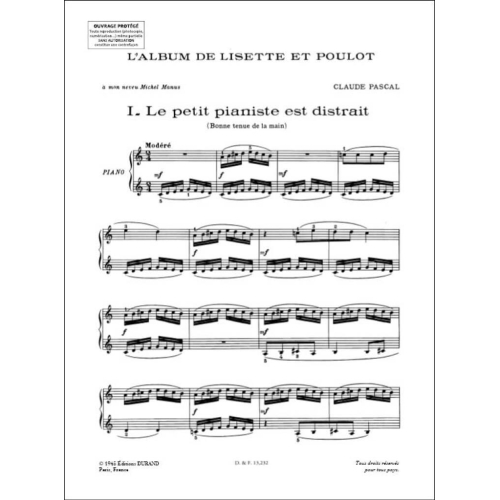 Claude Pascal - Album Lisette et Poulot