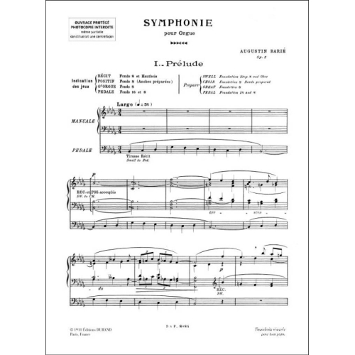 Augustin Barié - Symphonie Opus 5