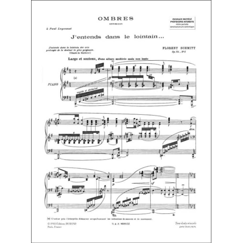Florent Schmitt - Ombres Op 64 Piano
