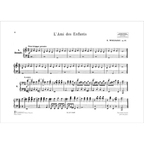 Heinrich Wohlfahrt - L' Ami Des Enfants (4 Mains)