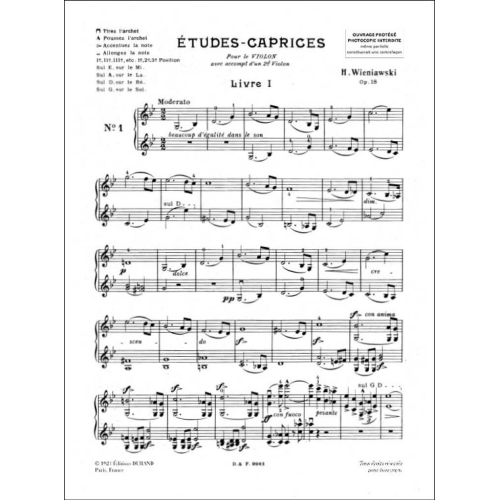 Henryk Wieniawski - Etudes Caprices Op 18 2 Violons