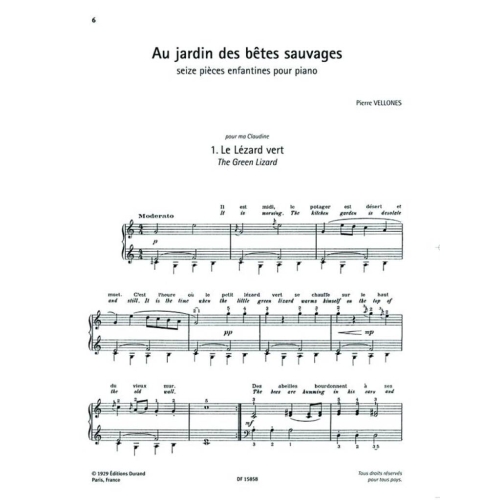 Pierre Vellones - Au jardin des bêtes sauvages