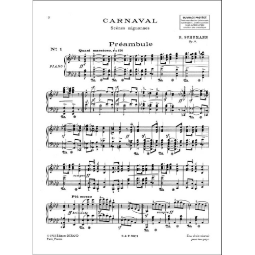 Robert Schumann - Carnaval Op 9 Piano
