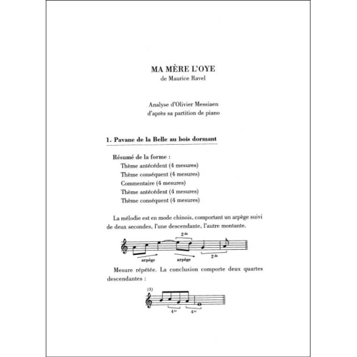 Olivier Messiaen - Analyse Des Oeuvres Pour Piano De Maurice Ravel