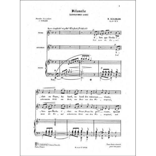 Robert Schumann - 12 Duos Vx Egales-Piano