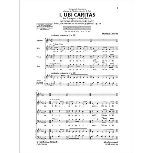 Maurice Duruflé - Ubi Caritas (N. 1, Op. 10)
