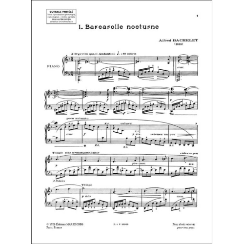 Alfred Bachelet - 2 Pieces Piano