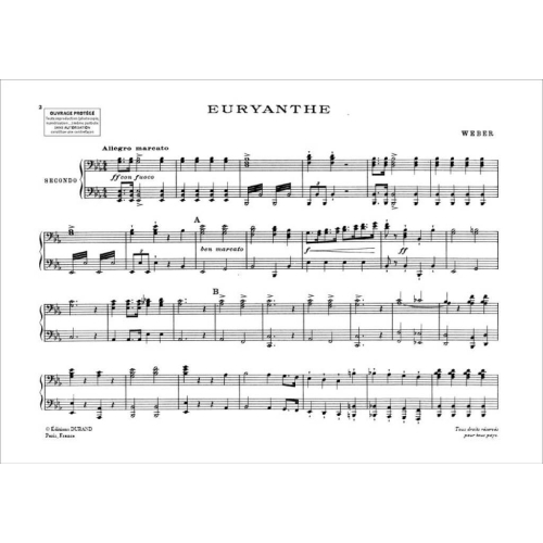 Carl Maria von Weber - Ouvertures a 4 Mains Volume 2