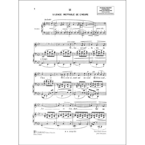 Charles-Marie Widor - Soirs D'Ete Chant-Piano