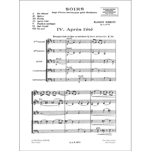 Florent Schmitt - Apres L'Ete