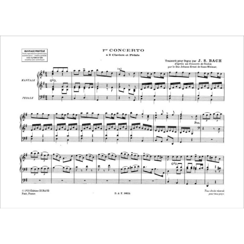 Johann Sebastian Bach - Concertos D'Apres Vivaldi Orgue