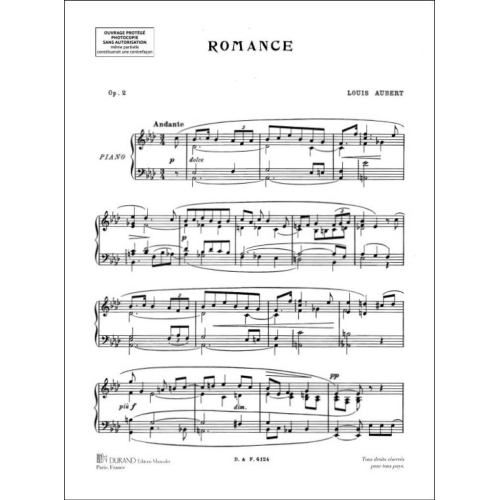 Louis Aubert - Romance Opus 2