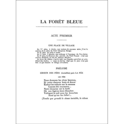 Louis Aubert - La Foret Bleue Livret