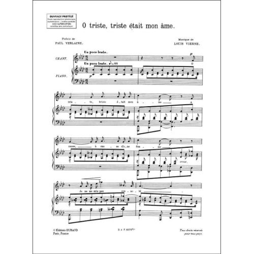 Louis Vierne - O Triste, triste Etait Mon Ame