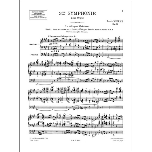 Louis Vierne - Symphonie N 3 Op 28