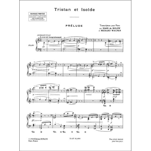 Richard Wagner - Tristan Prelude Piano