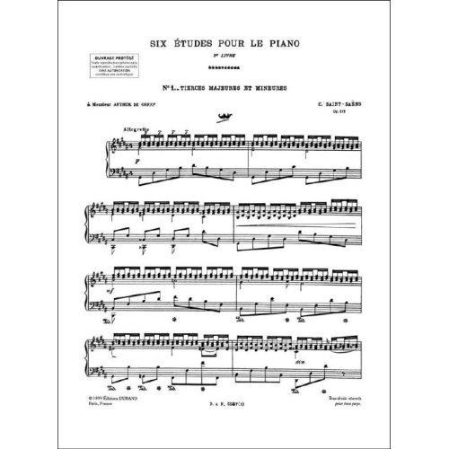 Camille Saint-Saëns - Six etudes opus 111 Deuxieme livre