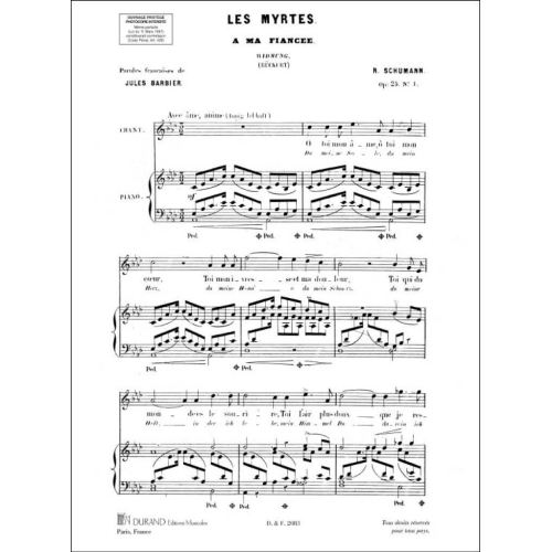 Robert Schumann - Les Myrtes Chant-Piano