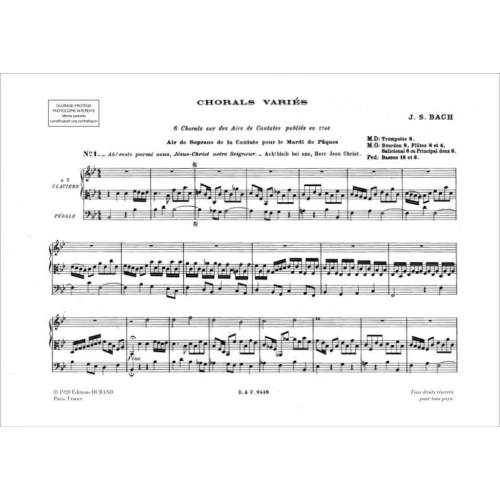 Johann Sebastian Bach - Chorals Variouss Vol 4 Orgue
