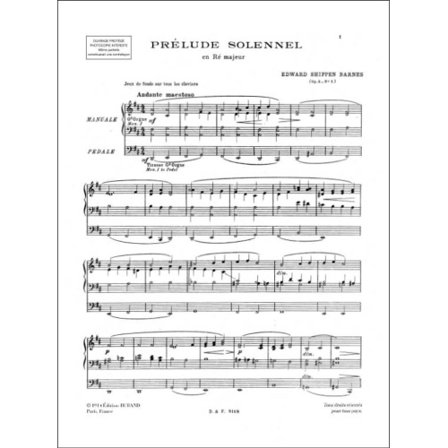 James Barnes - Prelude Solennel Orgue