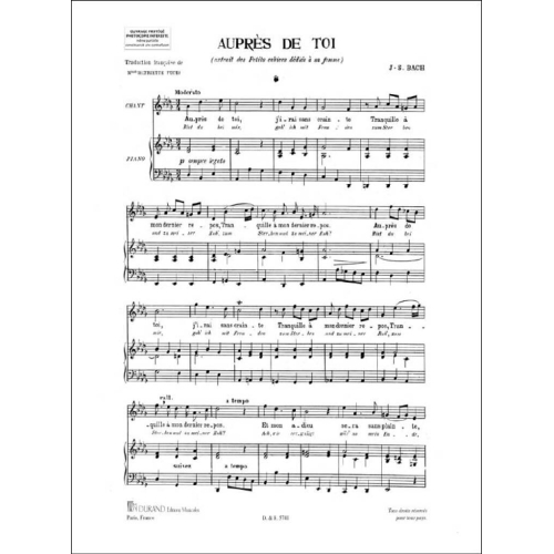 Johann Sebastian Bach - Aupres De Toi (Extrait Des Petits Cahiers Dedies