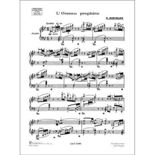 Robert Schumann - Oiseau Prophete Piano