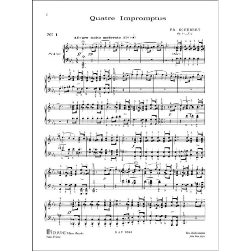 Franz Schubert - Moments Musicaux (op.94) et Impromptus (op 90&142)