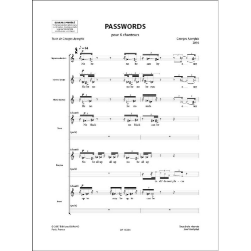 Georges Aperghis - Passwords