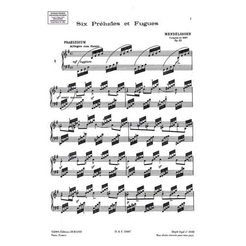 Felix Mendelssohn Bartholdy - Oeuvres Pour Piano - Vol. 4 Revisione Maurice Rave