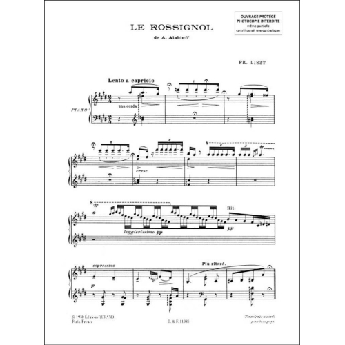 Alexander Alabiev - Le Rossignol Piano (Liszt)