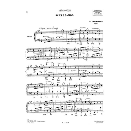 Cécile Chaminade - Scherzando, Opus 10, Pour Piano