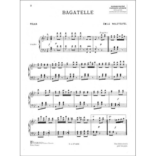 Emile Waldteufel - Bagatelle Piano